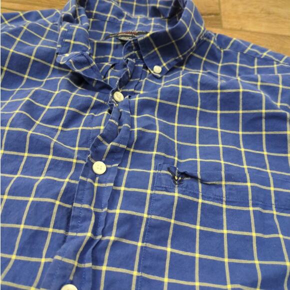 American Eagle Outfitters Men's XXL Long Sleeve Button Up Shirt Checkered Blue - Picture 2 of 6